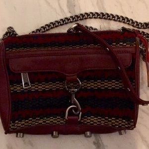 Rebecca Minkoff leather & knit crossbody handbag